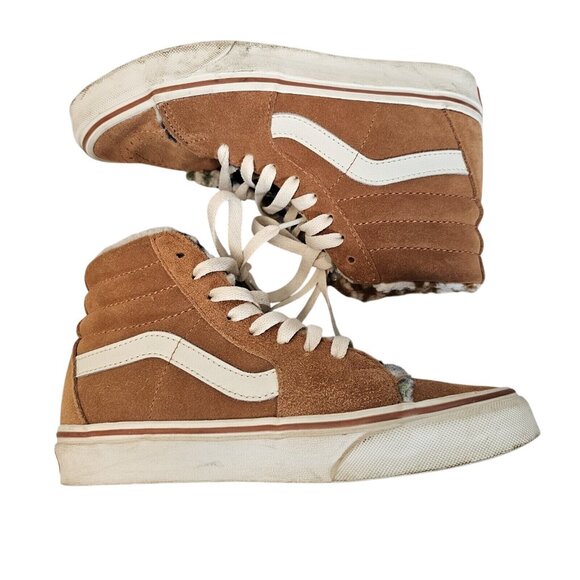 VANS Off The Wall Mens 4.5/Womens 6 Sk8-Hi Top Sunburn Marshmallow Tan Suede - Picture 8 of 13